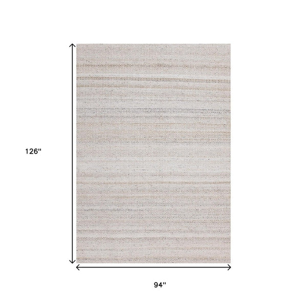 HomeRoots 5' Hand-Woven Cream and Beige Geometric Area Rug - Soft, Stain-Resistant, Perfect for Modern Spaces 8' X 11' 661338