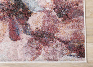 HomeRoots 5' Floral Area Rug in Cream, Blue & Pink - Durable, Easy-Care Design for Every Room's Charm 8' X 11' 661354