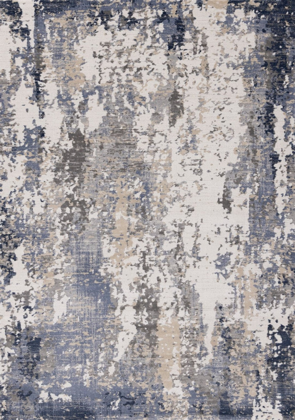 HomeRoots 5' Modern Abstract Area Rug in Blue, Beige & Gray - Durable, Family-Friendly Design for Any Room 8' X 11' 661368