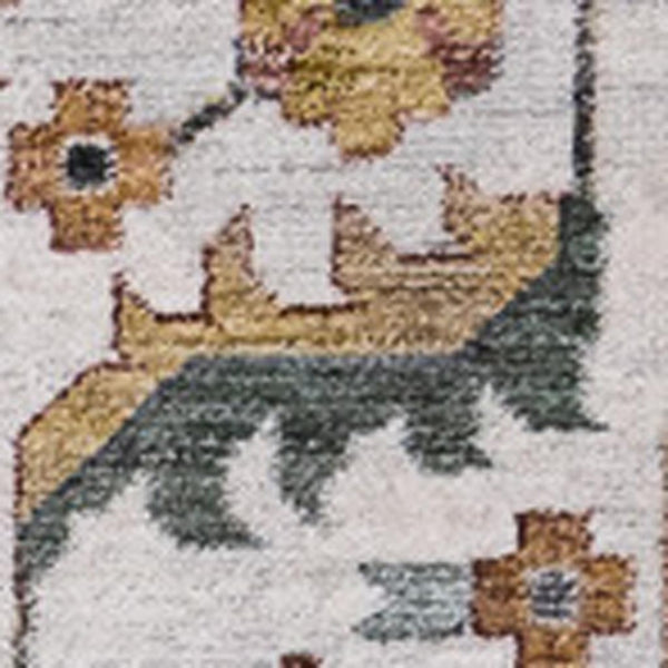 HomeRoots 5' Blue Cream Yellow Medallion Area Rug - Durable, Stain-Resistant, Perfect for Living Spaces & More 5' X 8' 661369