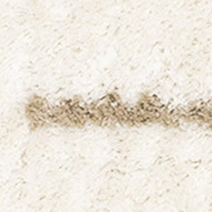 HomeRoots 5' Cream and Beige Striped Area Rug - Durable, Plush Design for Modern and Traditional Spaces 8' X 11' 661393