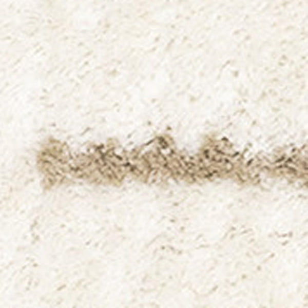 HomeRoots 5' Cream and Beige Striped Area Rug - Durable, Plush Design for Modern and Traditional Spaces 8' X 11' 661393