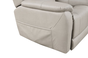 English Elm Contemporary Sandbach Manual Glider Recliner with Padded Track Arms, Smooth Motion, Soft Neutral Fabric Upholstery Light Gray 37 L x 31 W x 34 H B2741P387676