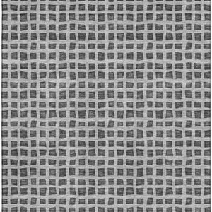 HomeRoots 8' X 10' Graphite & Silver Geometric Washable Area Rug - UV Protected, Durable, Family-Friendly Design 661513