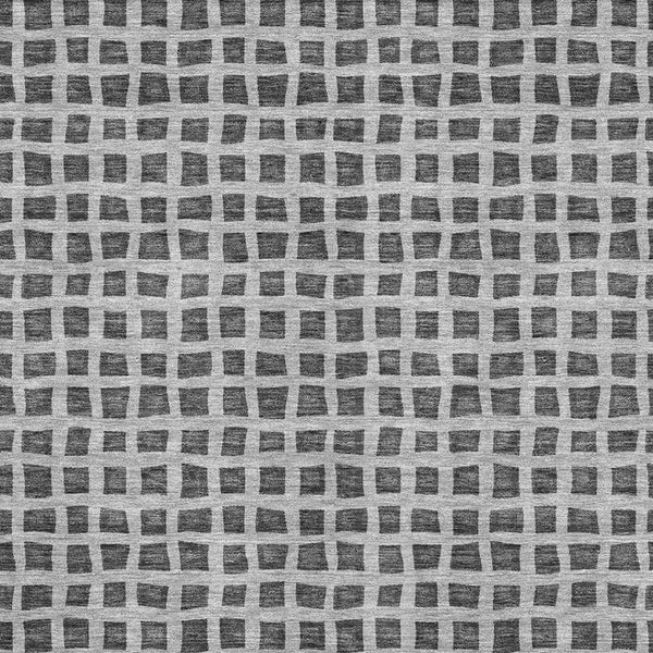 HomeRoots 9' X 12' Stylish Graphite & Silver Geometric Washable Area Rug with UV Protection & Stain Resistance 661514