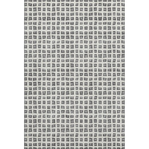 HomeRoots 5' X 8' Gray And Silver Geometric Area Rug – Washable, UV-Protected, Modern Design for Any Space 661517