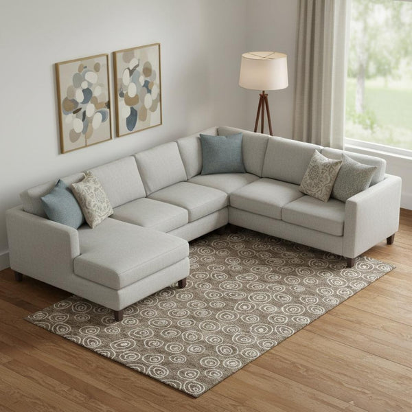 HomeRoots 9' X 12' Brown Polka Dot Area Rug - Washable, UV Protected, Durable for Homes with Kids & Pets 661562