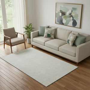 HomeRoots 5' X 8' Ivory and Beige Polka Dot Area Rug - Stain-Resistant, UV Protected, Perfect for Busy Homes 661583