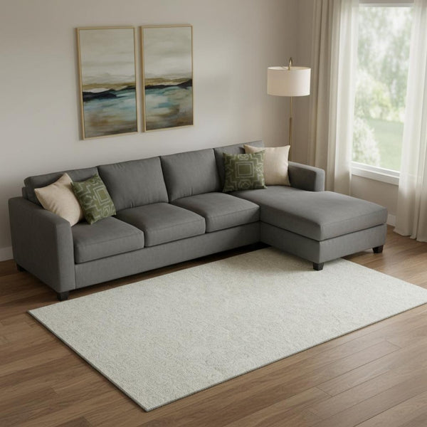 HomeRoots 8' X 10' Ivory and Beige Polka Dot Area Rug – Washable, UV Protected, Durable & Stylish for Any Room 661585