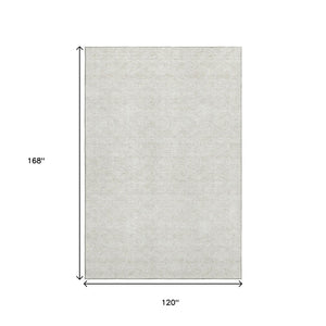 HomeRoots 10' Ivory and Beige Washable Polka Dot Area Rug – Stain-Resistant, UV Protected for Family Spaces 661587