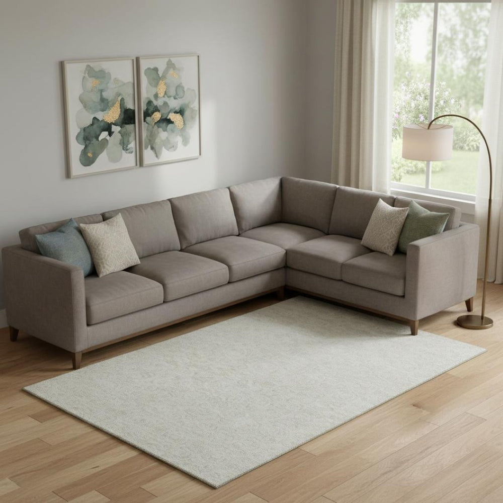 HomeRoots 10' Ivory and Beige Washable Polka Dot Area Rug – Stain-Resistant, UV Protected for Family Spaces 661587