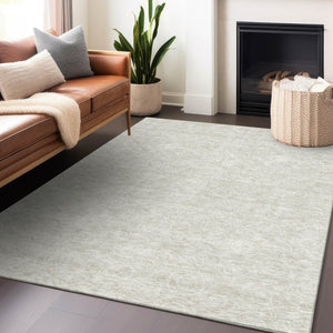 HomeRoots 10' Ivory and Beige Washable Polka Dot Area Rug – Stain-Resistant, UV Protected for Family Spaces 661587