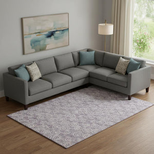 HomeRoots 8' X 10' Playful Lavender And Ivory Polka Dot Washable Area Rug With UV Protection For Homes 661591