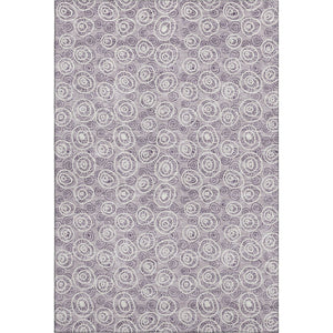 HomeRoots 9' X 12' Stylish Lavender and Ivory Polka Dot Washable Area Rug with UV Protection for Homes 661592