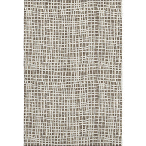 HomeRoots 9' X 12' Brown & Ivory Striped Area Rug - Washable, UV Protected, Durable & Stylish for Any Space 661634