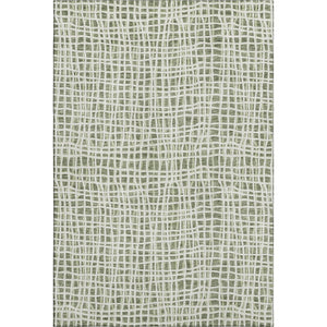 HomeRoots 9' X 12' Green and Ivory Striped Area Rug - Washable, UV Protected, Perfect for Busy Homes & Décor 661652