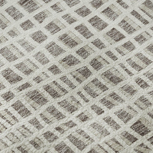 HomeRoots 8' X 10' Washable Taupe & Beige Striped Area Rug with UV Protection for Stylish, Durable Spaces 661687