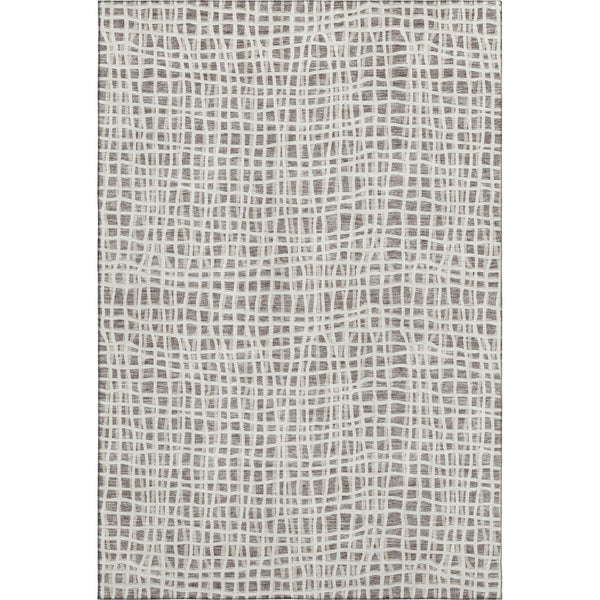 HomeRoots 10' Taupe and Beige Striped Washable Area Rug with UV Protection – Perfect for High-Traffic Spaces! 661689
