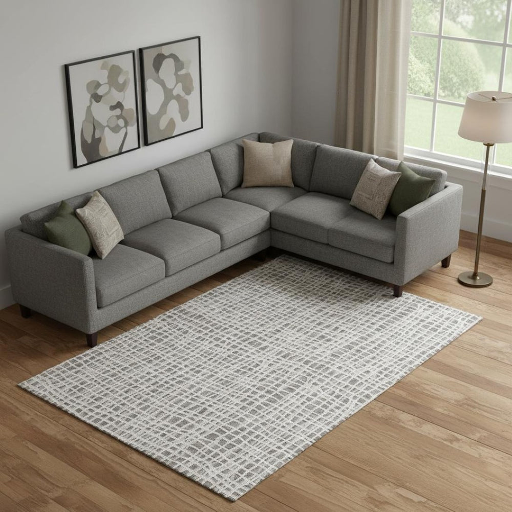 HomeRoots 10' Taupe and Beige Striped Washable Area Rug with UV Protection – Perfect for High-Traffic Spaces! 661689