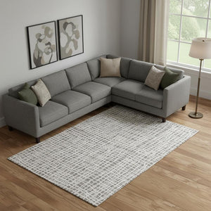 HomeRoots 10' Taupe and Beige Striped Washable Area Rug with UV Protection – Perfect for High-Traffic Spaces! 661689