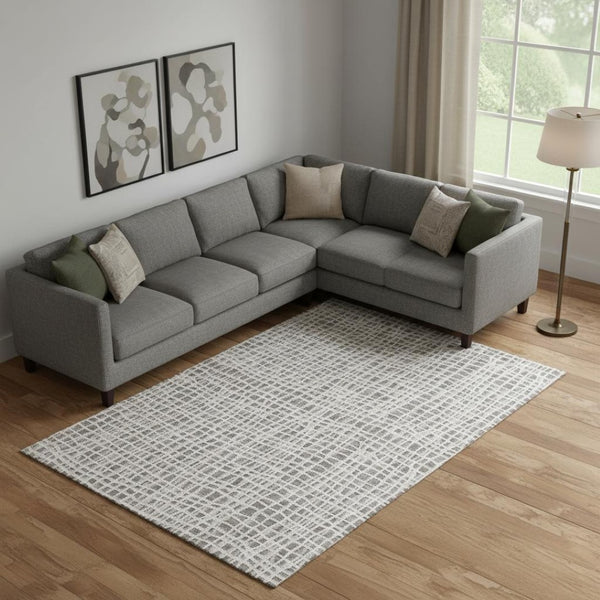 HomeRoots 10' Taupe and Beige Striped Washable Area Rug with UV Protection – Perfect for High-Traffic Spaces! 661689