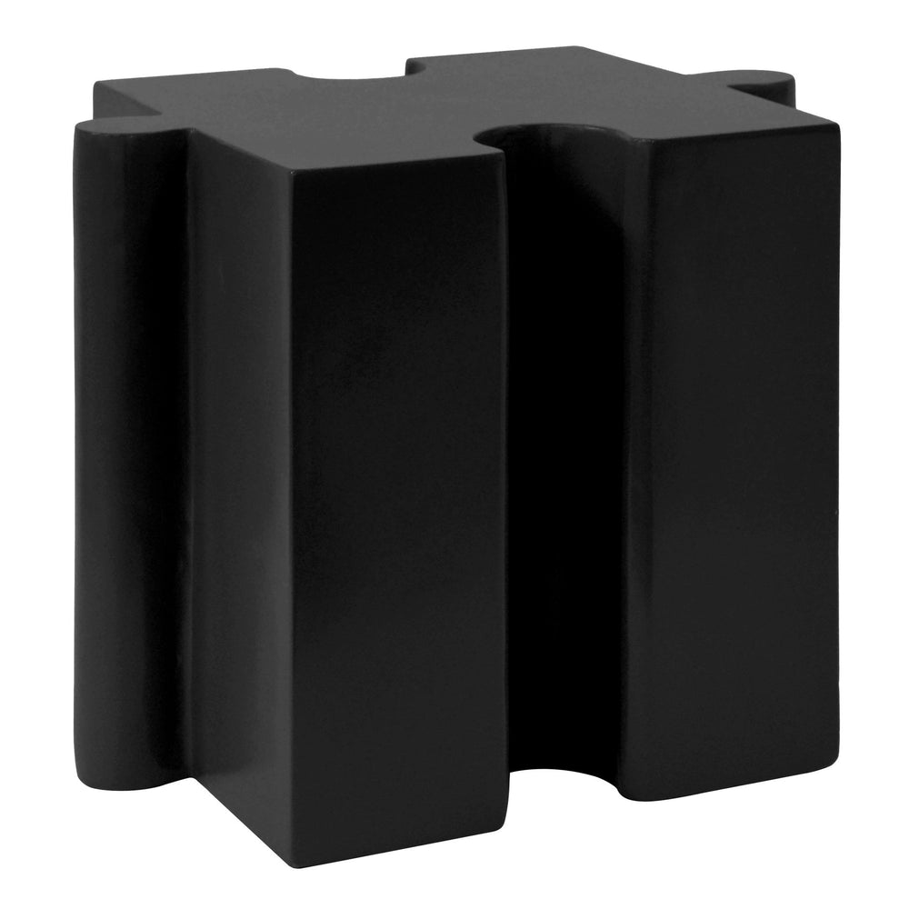 English Elm Christopher Knight Home® - Puzzle Art Side Table - Modular Black Mgo Design For Custom Indoor & Outdoor Arrangements, Weatherproof N770P347932B