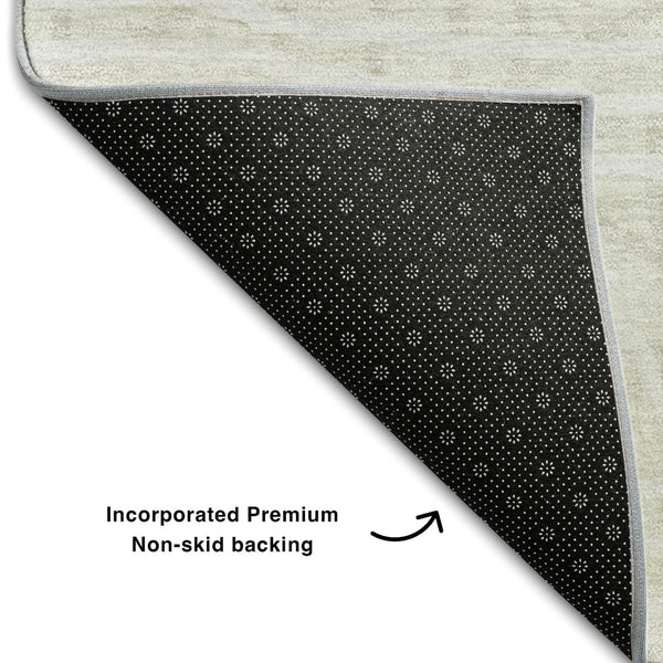 HomeRoots 5' X 8' Ivory And Beige Geometric Area Rug - Durable, Stain-Resistant, UV Protected for Any Space 661727