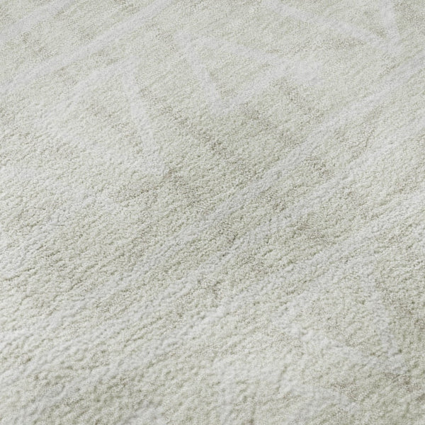 HomeRoots 8' X 10' Ivory and Beige Geometric Area Rug – Washable, Stain Resistant, UV Protected for Modern Homes 661729