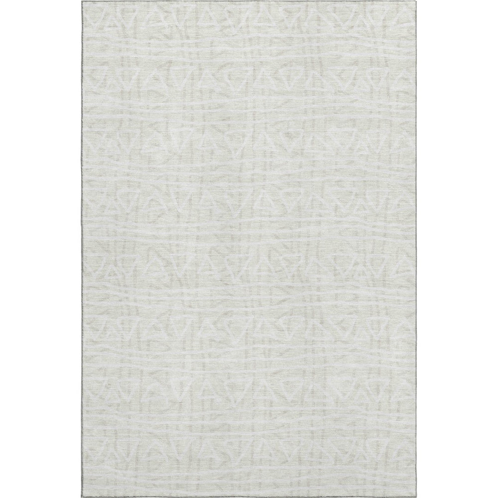 HomeRoots 10' X 14' Ivory and Beige Geometric Area Rug – Stylish, Durable, Stain-Resistant with UV Protection! 661731