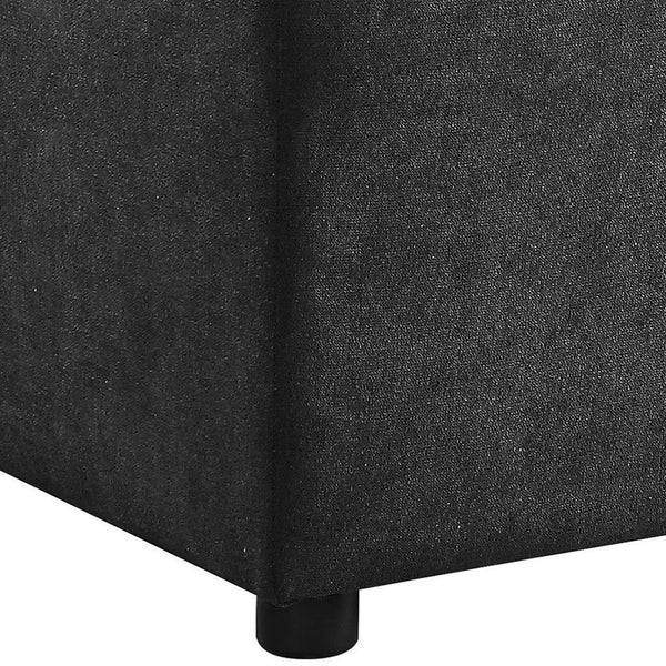 English Elm Grey Ottoman Rectangular with Pocketed Coil Seat, Contemporary Soft Gray Upholstery, Durable Support B062P191061