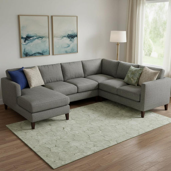 HomeRoots 10' Geometric Artichoke Green Area Rug - Washable, UV Resistant, Modern Design for High Traffic Areas 661869