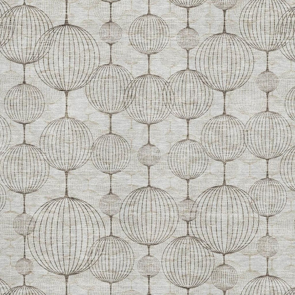 HomeRoots 8' X 10' Beige & Brown Geometric Area Rug - Washable, UV-Protected, Perfect for Busy Homes! 661873