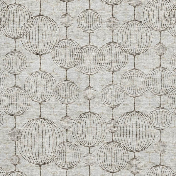 HomeRoots 10' X 14' Beige and Brown Geometric Area Rug - Washable, UV Protected, Stylish for High Traffic Spaces 661875