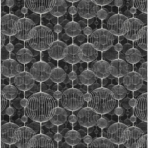 HomeRoots 5' Black and Ivory Geometric Area Rug - Washable, UV Protected, Soft, and Stain Resistant for Homes 661877