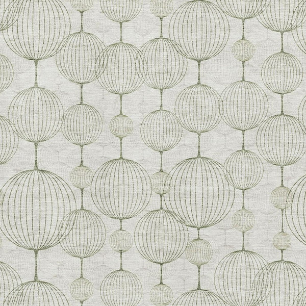 HomeRoots 10' X 14' Stylish Green and Beige Geometric Area Rug - Washable, UV Protected, Durable & Chic! 661905