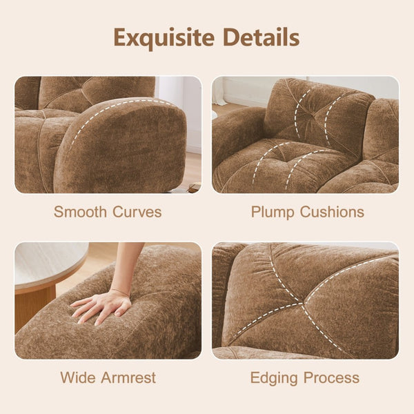 English Elm U-shaped Modular Cloud Sofa Tufted Velvet High Density Foam for Home Theater Lounge W714S01599