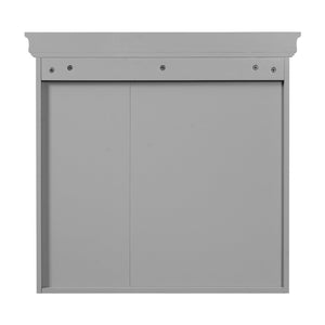 English Elm 30'' Wall Mount Bathroom Cabinet with Mirror Soft Close Door and Adjustable Shelf Gray N710P209425E