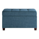 OSP Home Furnishings Storage Ottoman Blue