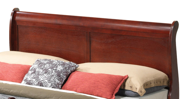 English Elm Charming Traditional Full Bed with Warm Finish, Durable Particleboard Frame and Timeless Design for Cozy Bedrooms Cherry 74 L x 6 W x 3 H B078S00269