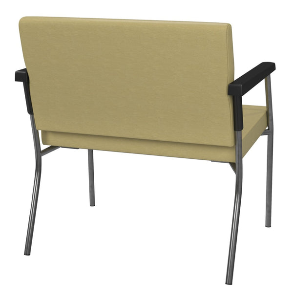 OSP Home Furnishings Bariatric Guest Chair with Titanium Frame and Plush Padded Seat for Medical Waiting Rooms BC9603-K002