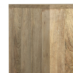 English Elm Lockhart Solid Mango Wood Square Side Table Handcrafted Natural Grain Living Room Accent B136P420275