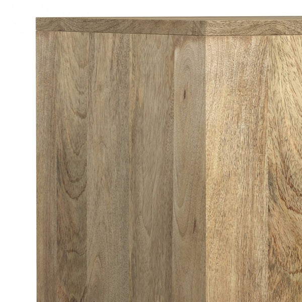 English Elm Lockhart Solid Mango Wood Square Side Table Handcrafted Natural Grain Living Room Accent B136P420275