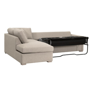 Essentials for Living Clara 112"  Slim Arm Sleeper Queen LF Sectional 6620-LFS.LGJUT/NG