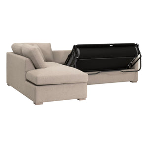 Essentials for Living Clara 112"  Slim Arm Sleeper Queen LF Sectional 6620-LFS.LGJUT/NG
