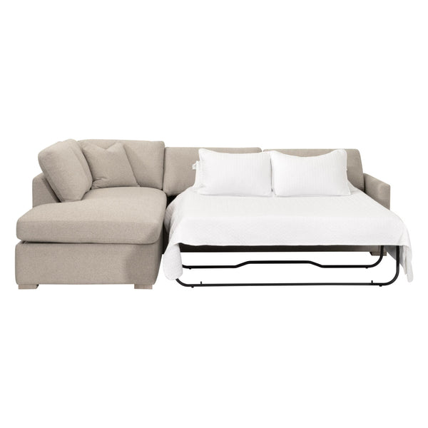 Essentials for Living Clara 112"  Slim Arm Sleeper Queen LF Sectional 6620-LFS.LGJUT/NG