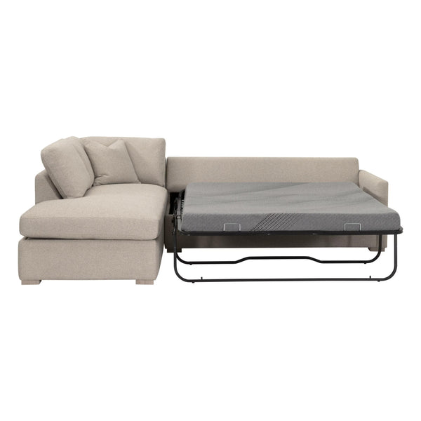 Essentials for Living Clara 112"  Slim Arm Sleeper Queen LF Sectional 6620-LFS.LGJUT/NG