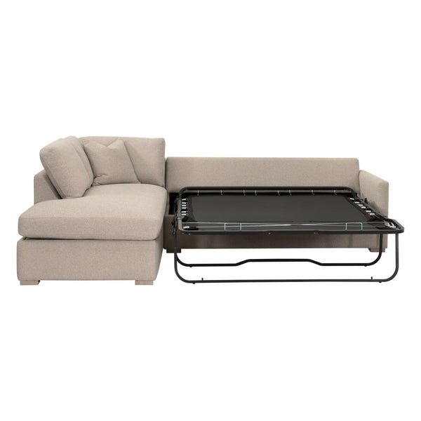 Essentials for Living Clara 112"  Slim Arm Sleeper Queen LF Sectional 6620-LFS.LGJUT/NG