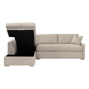 Essentials for Living Clara 112"  Slim Arm Sleeper Queen LF Sectional 6620-LFS.LGJUT/NG