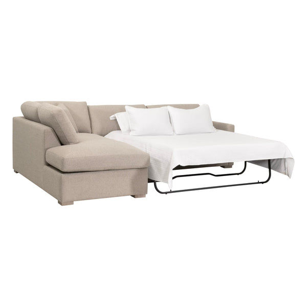 Essentials for Living Clara 112"  Slim Arm Sleeper Queen LF Sectional 6620-LFS.LGJUT/NG