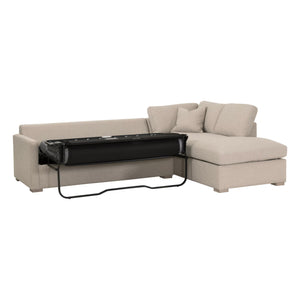 Essentials for Living Clara 112" Slim Arm Sleeper Queen RF Sectional 6620-RFS.LGJUT/NG